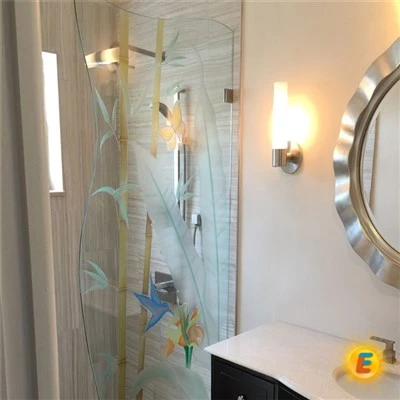 Etched Shower Door Glass