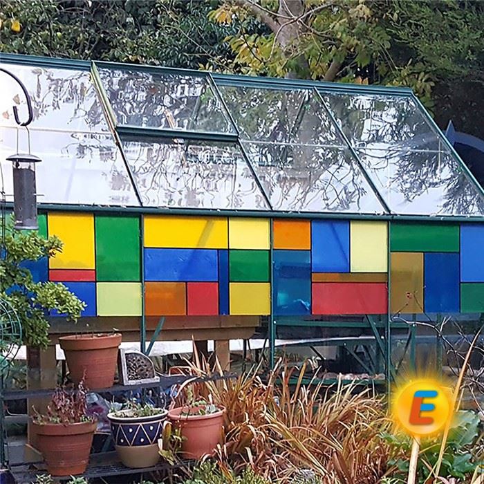 Clear float painted glass-2